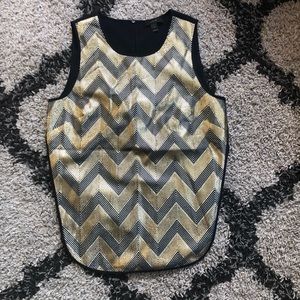 JCrew Metallic Top